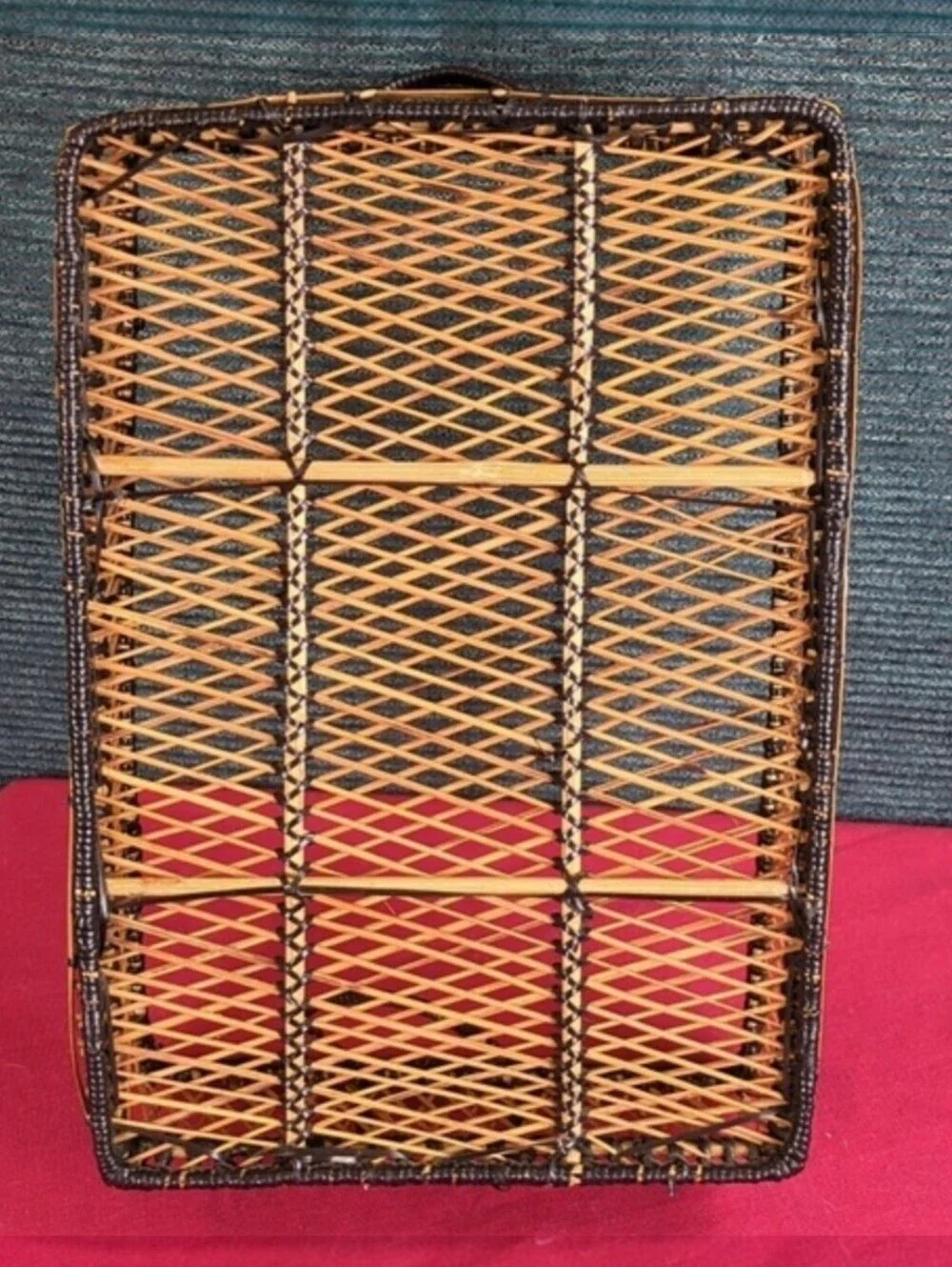 Vintage Cane & Wicker Basket